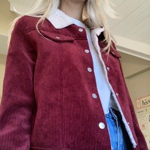 Bordeaux Corduroy Jacket